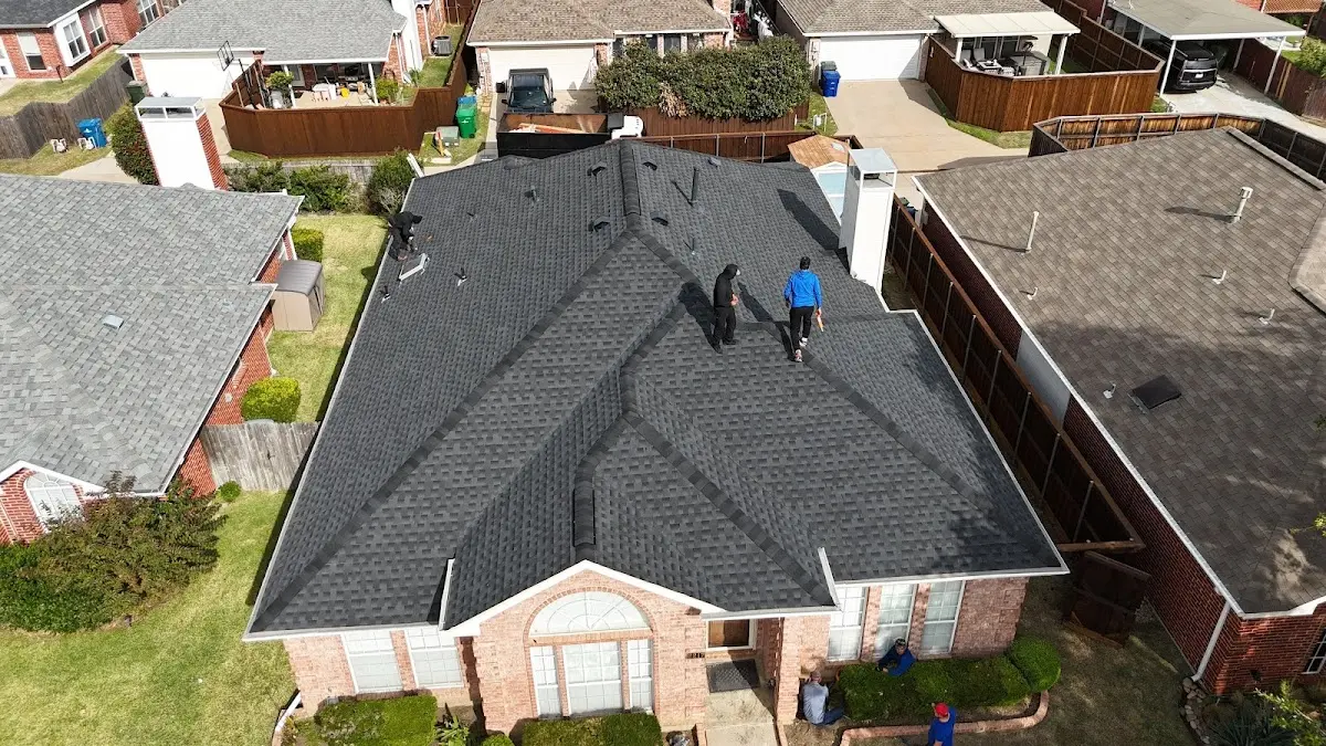 Slate & Tile Roof Repair work in progress on a Sugarland Run property